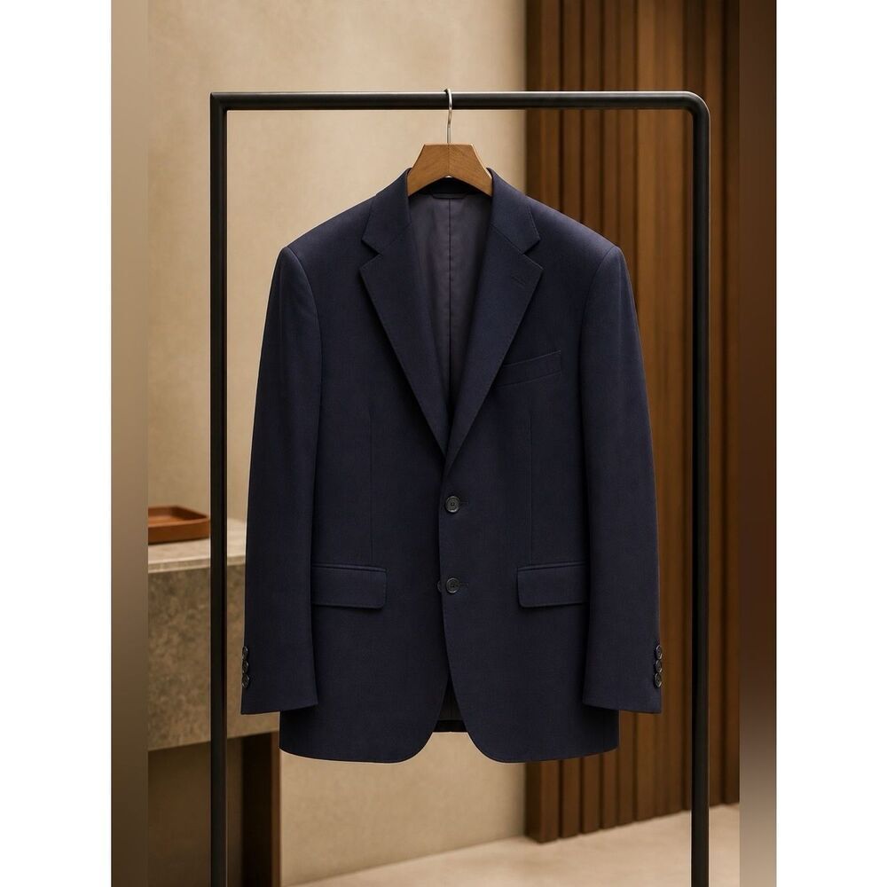 MENS BLAZER CHARCOAL 100% WORSTED WOOL S-42R